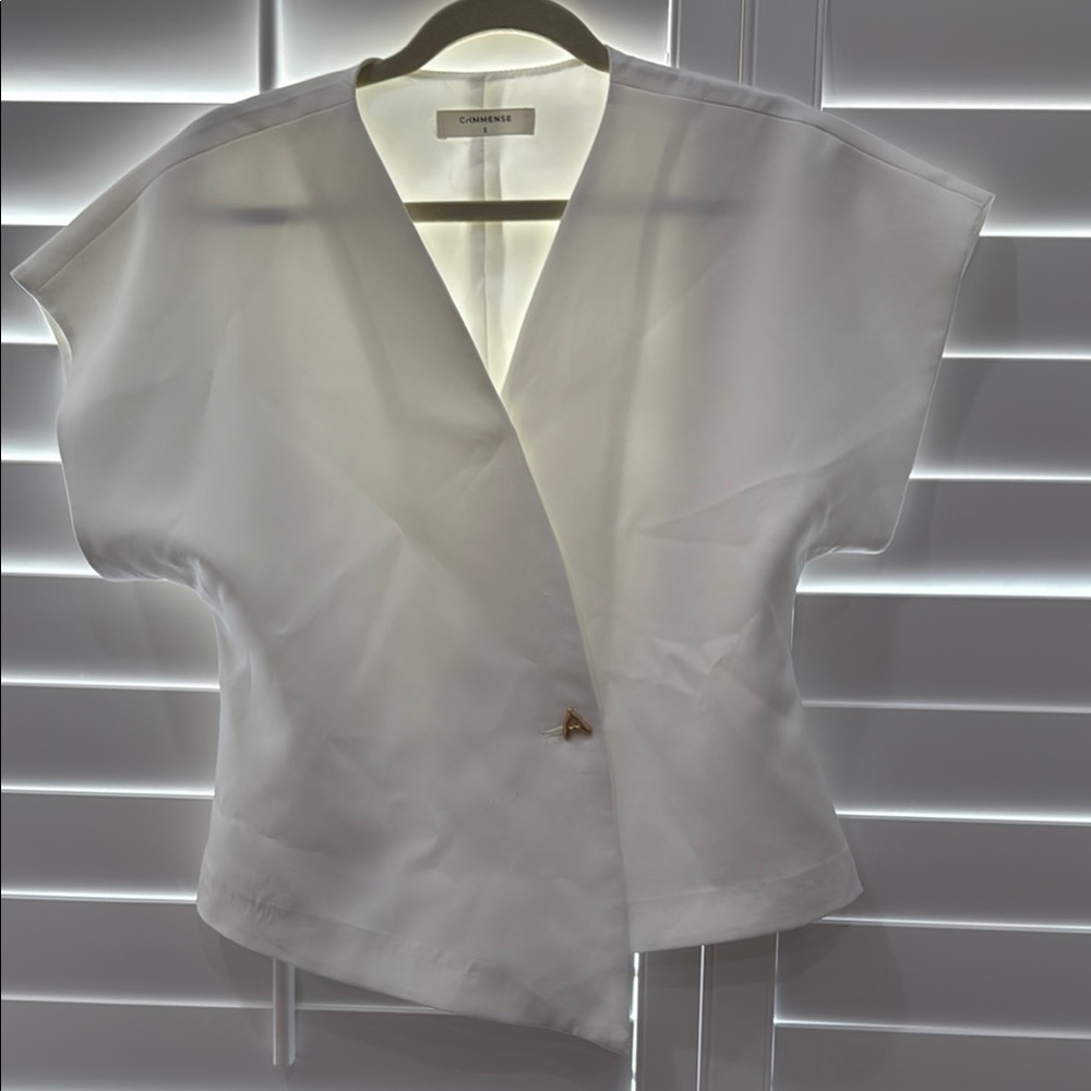 Commense Trendy V-Neck Button Down Blouse